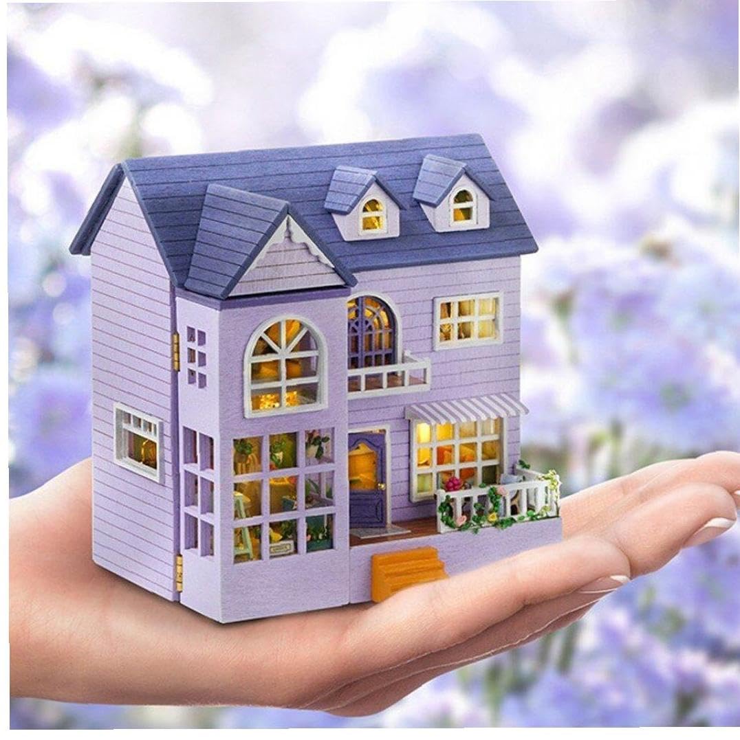 Amazon.co.jp: 一軒家 ミニチュア ドールハウス diy ミニ 木製 手作り